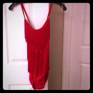 Weissman Fringed Bodysuit XS/Small